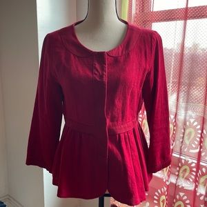 [Wrap London] Vintage Red 100% Linen Jacket